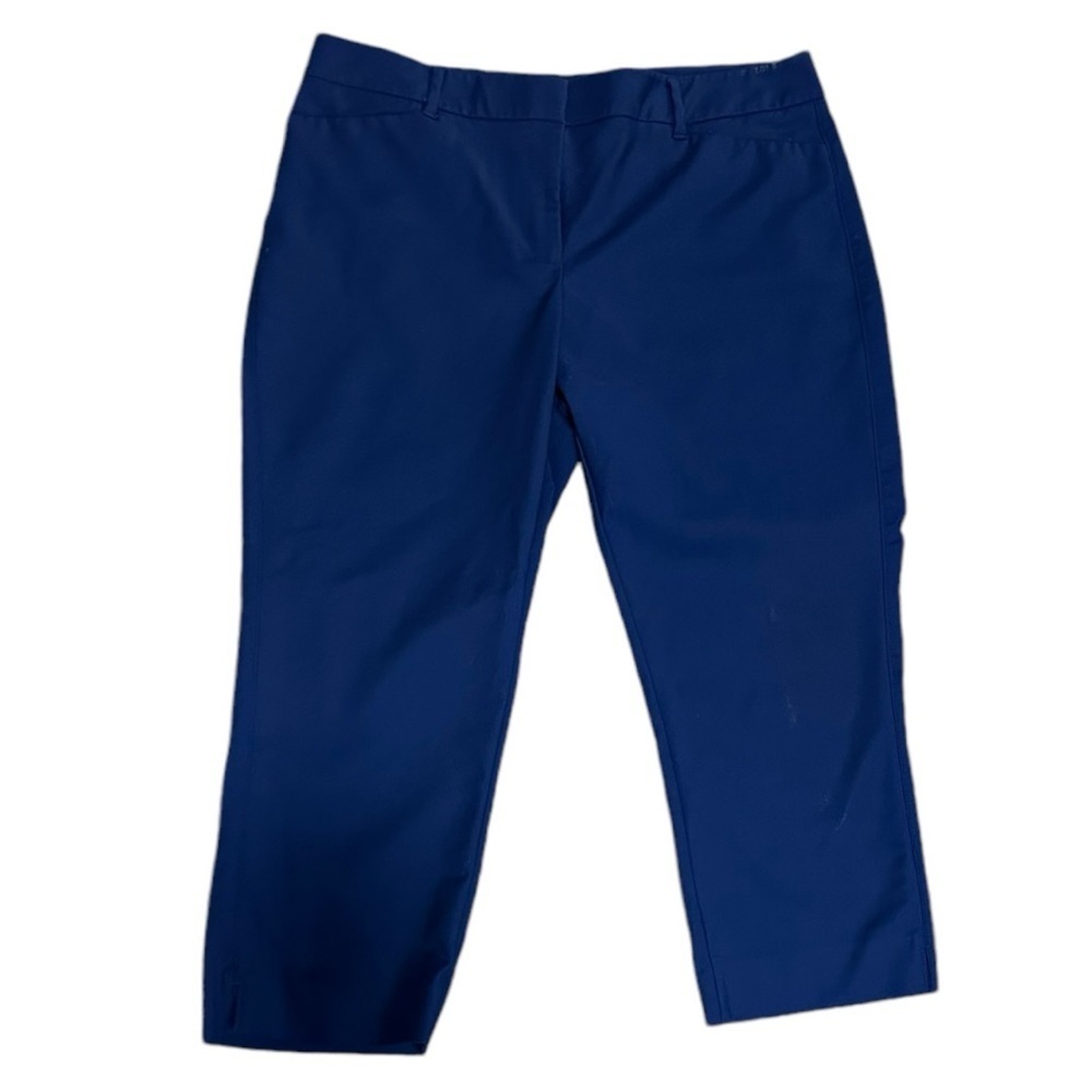 WHBM Blue Straight Cropped Pants Size 12